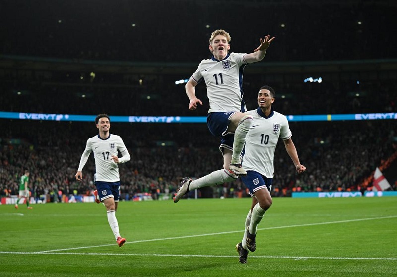 Anh thắng 5-0 trước Cộng hòa Ireland và thăng hạng Nations League